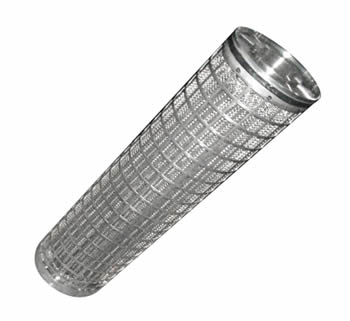 Filter element made from perforated metal sintered wire mesh