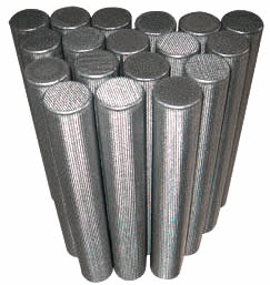 Many stainless steel sintered mesh filter cartridges Many stainless steel sintered mesh filter cartridges